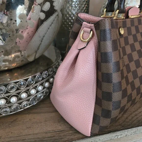 Pristine Authentic LV Magnolia Damier Ebene Brittany with Ballerina Pink - Picture 3 of 16
